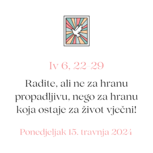 evanđelje dana 15 04