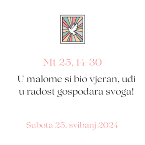 evanđelje dana 25 05