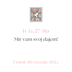 evanđelje dana 30 04