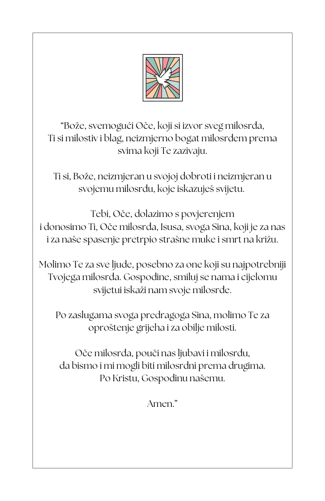 molitva božjem milosrđu